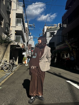 「アイテム（オールインワン・サロペット）」を使った、hikariさん（レディース・156cm・20代）の冬コーディネート