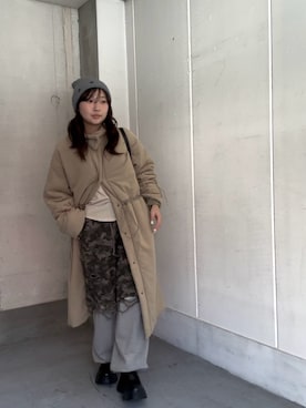 「アイテム（ニットキャップ/ビーニー）」を使った、hikariさん（レディース・156cm・10代）の秋コーディネート