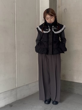 「アイテム（ダウンベスト）」を使った、hikariさん（レディース・156cm）の秋コーディネート