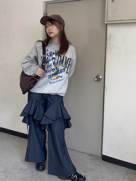 「アイテム（キャップ）」を使った、hikariさん（レディース・156cm・10代）の秋コーディネート