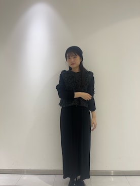 「アイテム（ニットキャップ/ビーニー）」を使った、akkeenさん（レディース・160cm）の秋コーディネート