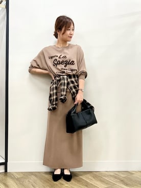 奈珠さん（骨格ナチュラル・レディース・155cm）の秋コーディネート