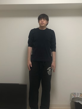 「CONVERSE（コンバース）のアイテム（スウェットパンツ）」を使った、kazuhiloyo4okaさん（メンズ・173cm）の春コーディネート