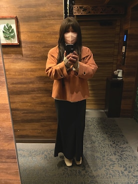 「GU（ジーユー）のアイテム（ピーコート）」を使った、risaさん（メンズ・167cm）の冬コーディネート