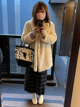 「ZARA（ザラ）のアイテム（その他アウター）」を使った、risaさん（メンズ・167cm）の冬コーディネート