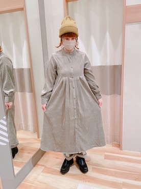 「Samansa Mos2 blue（サマンサモスモスブルー）のアイテム（その他シューズ）」を使った、Nさん𖤐⸒⸒さん（レディース・158cm）の冬コーディネート