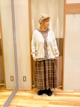 「サマンサ モスモス(Samansa Mos2)」｜「アイテム（キャップ）」を使った、Nさん𖤐⸒⸒さん（レディース・158cm）の秋コーディネート