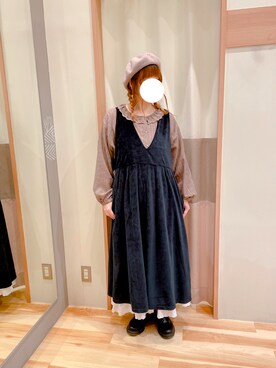 「アイテム（ワンピース/ドレス）」を使った、Nさん𖤐⸒⸒さん（レディース・158cm・30代）の秋コーディネート