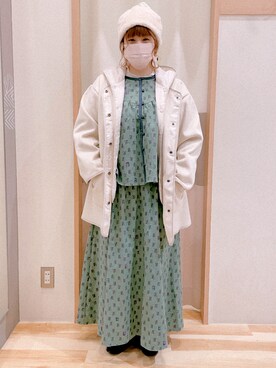 「ベスト」｜「アイテム（ノーカラーコート）」を使った、Nさん𖤐⸒⸒さん（レディース・158cm）の秋コーディネート