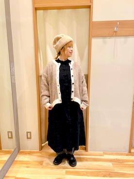 「アイテム（ワンピース/ドレス）」を使った、Nさん𖤐⸒⸒さん（レディース・158cm・30代）の冬コーディネート