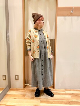 「アイテム（ワンピース/ドレス）」を使った、Nさん𖤐⸒⸒さん（レディース・158cm・30代）の秋コーディネート