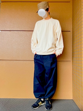 「RUUBON（ルーボン）のアイテム（スウェット）」を使った、Shunさん（メンズ・178cm）の春コーディネート
