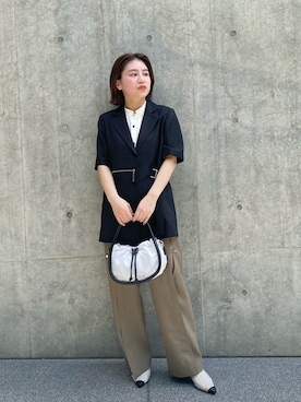 「UNITED TOKYO（ユナイテッドトウキョウ）のアイテム（その他アウター）」を使った、Yukaさん（レディース・152cm）の春コーディネート