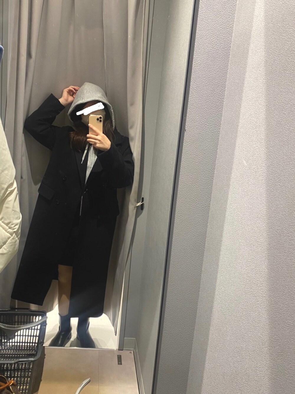 「韓国ファッション」｜「GUのアイテム（ジャケット/アウター、ブラック系）」を使った、asmさん（レディース・163cm）の秋コーディネートの1枚目の写真