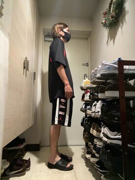 「Jordan」｜「アイテム（サンダル）」を使った、soi41★さん（メンズ・168cm）の夏コーディネート