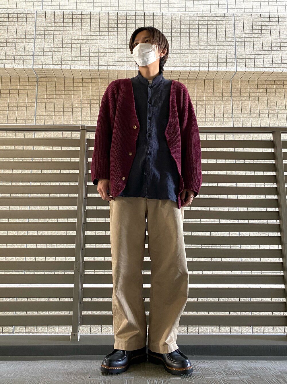 「春コーデ、オーバーサイズ、リラックススタイル、今日のコーデ、シンプル、ootd、きれいめカジュアル、ゆるコーデ、革靴、パラブーツ、オトナカジュアル、古着、古着MIX、いいね、save、フォローお願いします🤑、カジュアルコーデ」｜「ANATOMICAの＜ANATOMICA（アナトミカ）＞ サーマル ﾛﾝｸﾞｽﾘｰﾌﾞ（Tシャツ/カットソー、ホワイト系）」を使った、soi41★さん（メンズ・168cm）の春コーディネートの1枚目の写真
