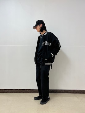 「Schott N.Y.C（ショット）のアイテム（ジャケット/アウター）」を使った、大内陽心さん（メンズ・173cm）の冬コーディネート
