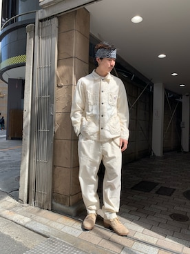 「Schott N.Y.C（ショット）のアイテム」を使った、大内陽心さん（メンズ・173cm）の春コーディネート