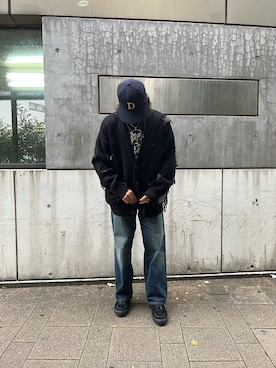 「DANKE SCHON（ダンケシェーン）のアイテム（トップス）」を使った、大内陽心さん（メンズ・173cm）の秋コーディネート