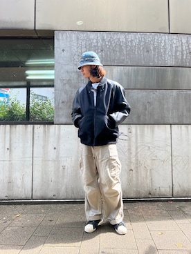 「Y-3（ワイスリー）のアイテム（ジャケット/アウター）」を使った、大内陽心さん（メンズ・173cm）の秋コーディネート