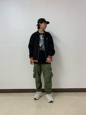 「DANKE SCHON（ダンケシェーン）のアイテム（ブルゾン）」を使った、大内陽心さん（メンズ・173cm）の春コーディネート