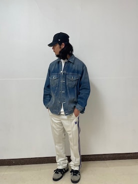 「DANKE SCHON（ダンケシェーン）のアイテム（デニムジャケット）」を使った、大内陽心さん（メンズ・173cm）の春コーディネート