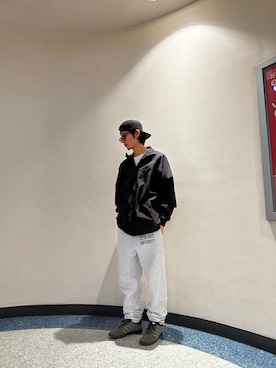 「WHITELAND（ホワイトランド）のアイテム（その他アウター）」を使った、大内陽心さん（メンズ・173cm）の冬コーディネート