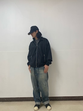 「DANKE SCHON（ダンケシェーン）のアイテム（ブルゾン）」を使った、大内陽心さん（メンズ・173cm）の夏コーディネート