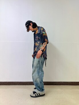 「A4A（エーフォーエー）のアイテム」を使った、大内陽心さん（メンズ・173cm）の夏コーディネート