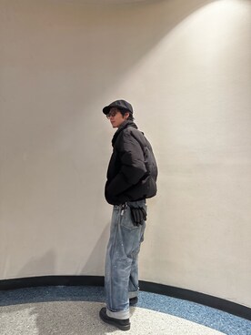 「WHITELAND（ホワイトランド）のアイテム（ブルゾン）」を使った、大内陽心さん（メンズ・173cm）の冬コーディネート