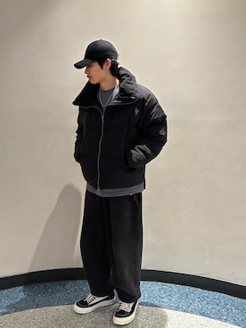 「DANKE SCHON（ダンケシェーン）のアイテム（ブルゾン）」を使った、大内陽心さん（メンズ・173cm）の冬コーディネート