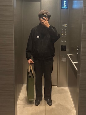 「UMBRO（アンブロ）のアイテム」を使った、Jimmy Wangさん（メンズ・170cm）の夏コーディネート