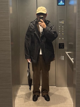 「nanamica（ナナミカ）のnanamica/ナナミカ Chino Cap/チノ キャップ（キャップ、ベージュ系）」を使った、Jimmy Wangさん（メンズ・170cm）の夏コーディネート