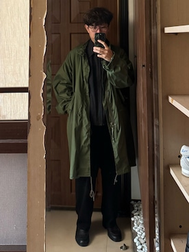 「A.PRESSE（アプレッセ）のアイテム（ブルゾン、ブルー系）」を使った、Jimmy Wangさん（メンズ・170cm）の夏コーディネート