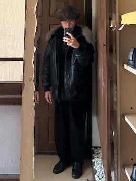 「アイテム（アンサンブル）」を使った、Jimmy Wangさん（メンズ・170cm）の秋コーディネート