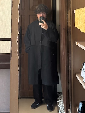 「COMOLI（コモリ）のアイテム（トップス）」を使った、Jimmy Wangさん（メンズ・170cm）の秋コーディネート