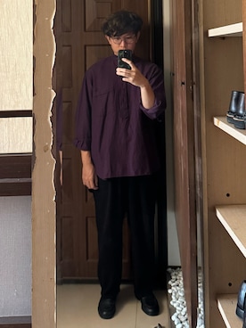 「KLEMAN（クレマン）のアイテム」を使った、Jimmy Wangさん（メンズ・170cm）の夏コーディネート