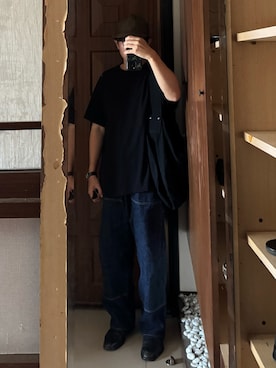 「TIMEX（タイメックス）のアイテム」を使った、Jimmy Wangさん（メンズ・170cm）の夏コーディネート