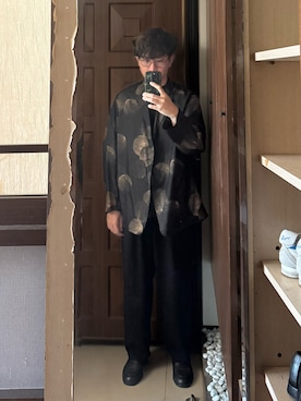 「KLEMAN（クレマン）のKLEMAN　DALIOR（ローファー、ブラック系）」を使った、Jimmy Wangさん（メンズ・170cm）の夏コーディネート