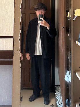 「COMOLI（コモリ）のアイテム（ジャケット/アウター）」を使った、Jimmy Wangさん（メンズ・170cm）の秋コーディネート