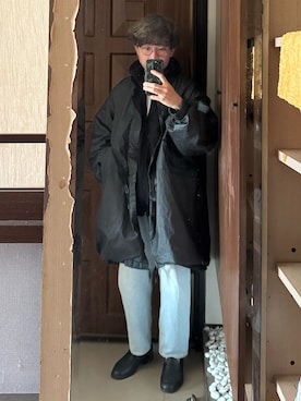 「COMOLI（コモリ）のアイテム」を使った、Jimmy Wangさん（メンズ・170cm）の秋コーディネート