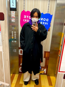 「Adoon plain（アドーンプレーン）のアイテム（スラックス）」を使った、まさやさん（メンズ・181cm）の春コーディネート