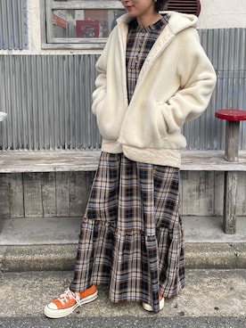 「アイテム（ドレス）」を使った、satomiさん（レディース・150cm）の秋コーディネート