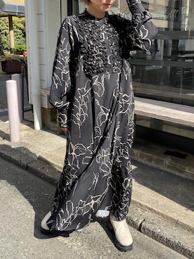 「アイテム（ドレス）」を使った、satomiさん（レディース・150cm）の秋コーディネート