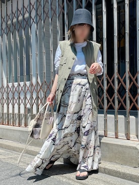 「アイテム（ハット）」を使った、satomiさん（レディース・150cm）の春コーディネート