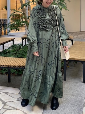 「アイテム（ドレス）」を使った、satomiさん（レディース・150cm）の秋コーディネート