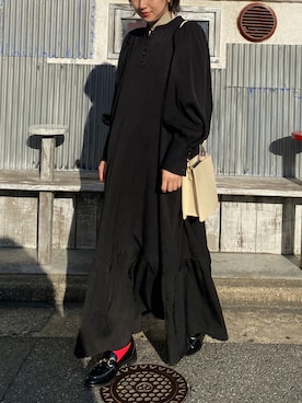 「アイテム（ドレス）」を使った、satomiさん（レディース・150cm）の秋コーディネート