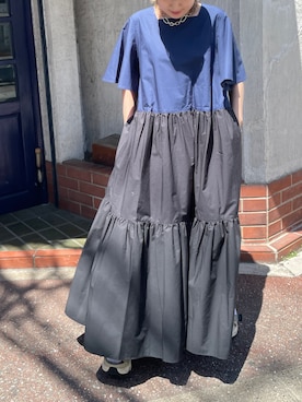 「アイテム（サンダル、グリーン系）」を使った、satomiさん（レディース・150cm）の春コーディネート