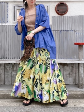 「mystic（ミスティック）のアイテム（タンクトップ）」を使った、satomiさん（レディース・150cm）の夏コーディネート