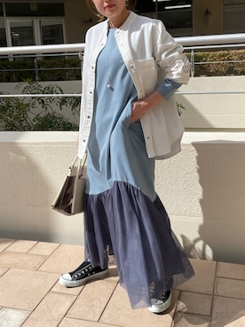 「アイテム（ドレス）」を使った、satomiさん（レディース・150cm）の春コーディネート